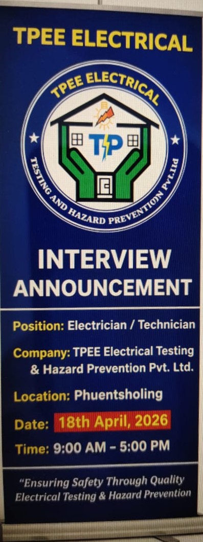Interview Announcement – Phuentsholing, 18th April 2026 - part 1